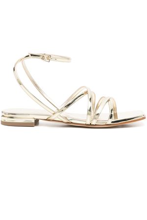 Gold-tone leather Naomy sandals SERGIO LEVANTESI | NAOMYPLATINO